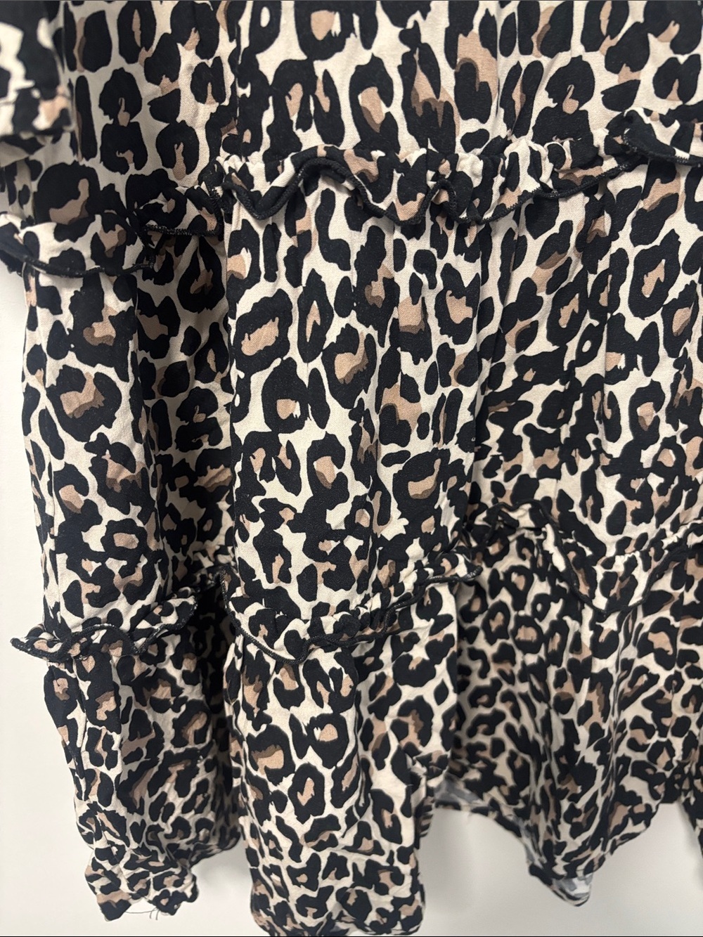 Maje Leopard Print Dress - Black, Tan & Cream - Picture 6 of 7